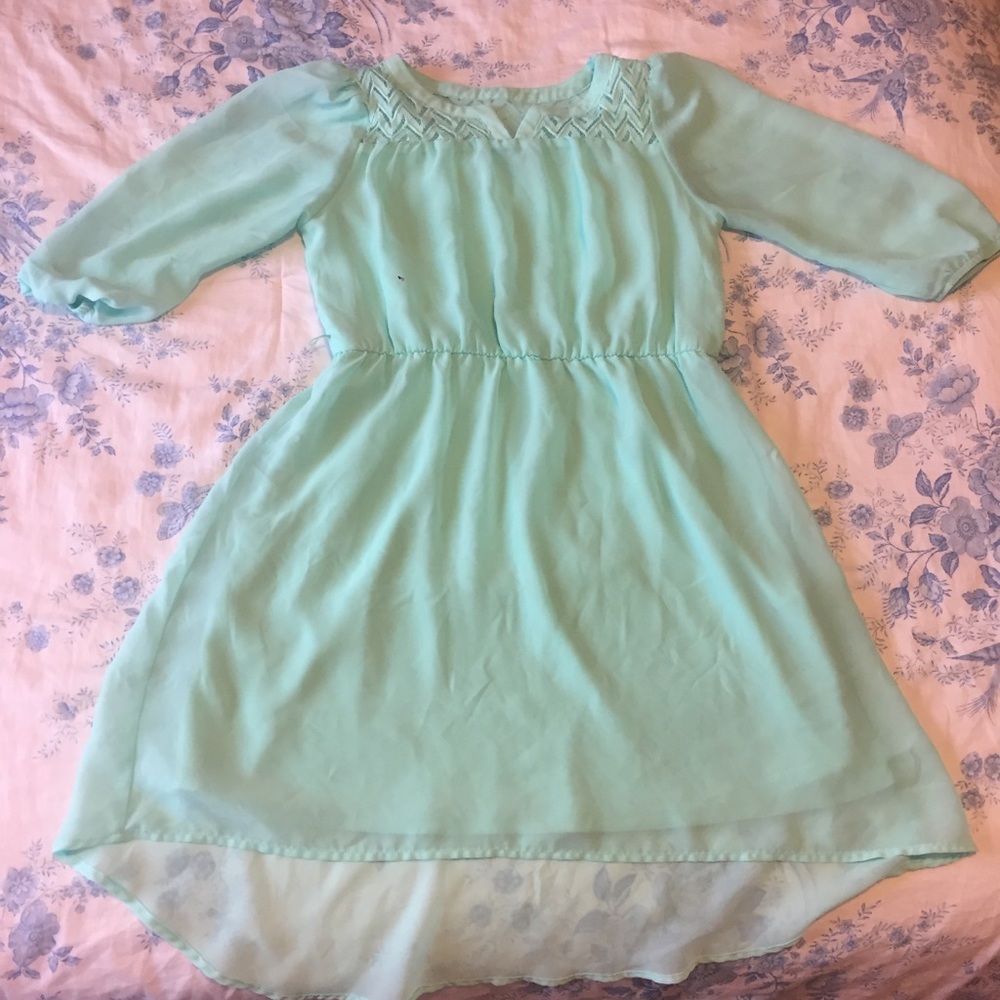 Mint color dress